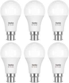 NEW SALE | Bayonet Light Bulb, 9w (60w Equivalent), 2700K Warm White B22 LED Bulbs, 806 Lumen, Non-Dimmable, Pack of 6
