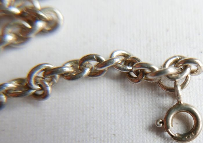 Vintage Sterling Silver 925 Cable Chain Link Necklace Length 24" - 23,07g