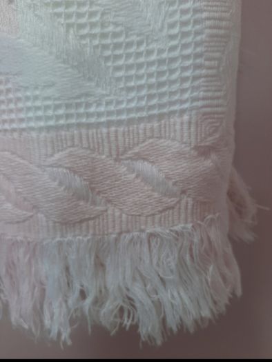 Lovely feather detail  baby blanket