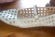 Beautiful white flat shoes