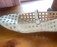 Beautiful white flat shoes