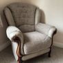 Beige fabric armchair Image 2