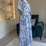New Look Blue and White Faux Wrap Summer Dress Image 10