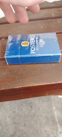 fosters playing cards ,unopened, new ,sold as is ,,buyer collects or pays postage thank you