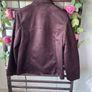 Bnwt Burgundy H&M suede effect jacket size xsmall Image 7