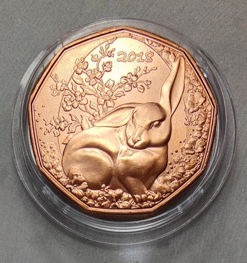 Austria 5 Euro Copper Uncirculated Coin 2018 - Easter Bunny - Easter Coins