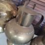 Antique brass & copper graduated collection of lidded dairy pitchers Image 2