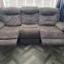 3 grey  seater reclining Sofa plus 2 armchairs recliner Image 4