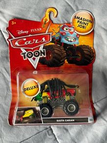 Disney Pixar Cars Toon Mattel Deluxe #23 Rasta Carian Monster Truck Mater NIB