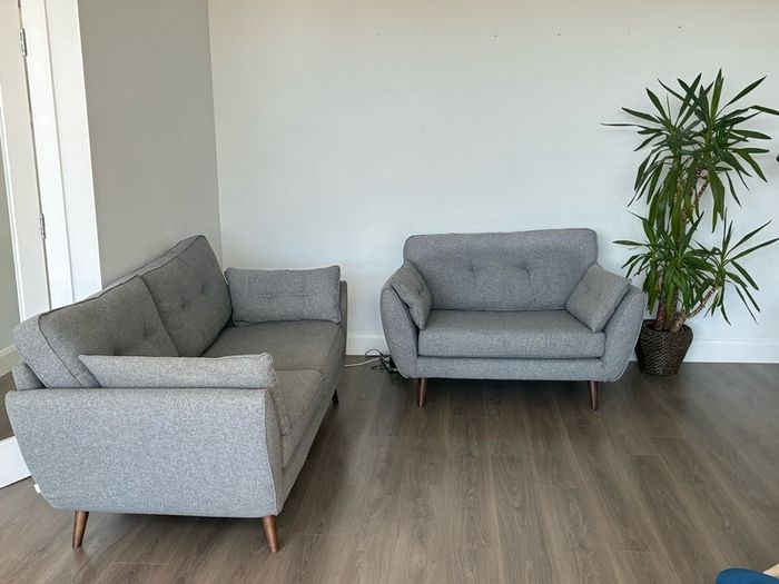 Zinc DFS Sofa Set (3 Seater + Cuddler)