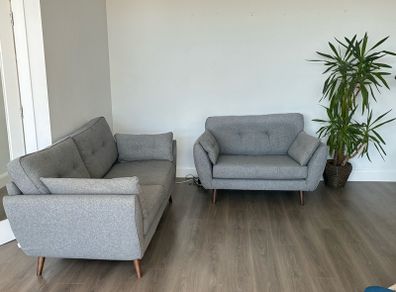 Zinc DFS Sofa Set (3 Seater + Cuddler)