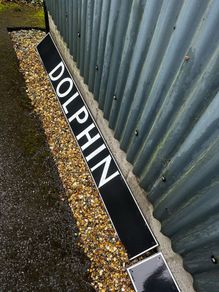 Dolphin Enamel Sign