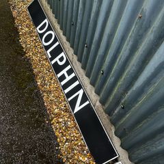 Dolphin Enamel Sign