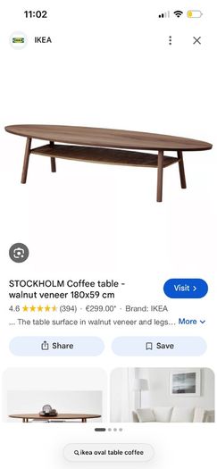 oval coffee table