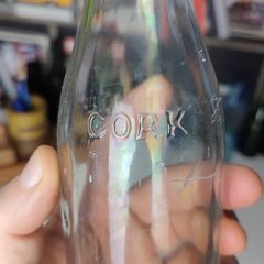 116 - Vintage Cork City Kiloh Clear Glass Lemonade Soda Kali Seltzer Water Embossed Lettering Decorative Collectible Bottle