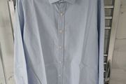 T M Lewin  Blue and White Check Fitted Shirt Size16
