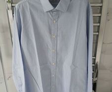 T M Lewin  Blue and White Check Fitted Shirt Size16