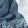 Mens Sports Jacket Coat Blazer from Ted Baker Navy Grey plaid Size 5 XL Image 5