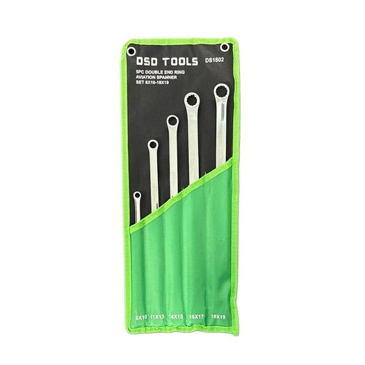 DSD Tools 5pc Double Ended Ring Aviation Spanner Set