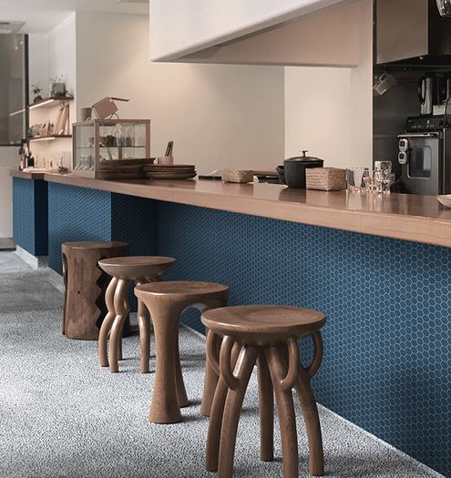 Hexa Aegean Blue Mosaic Hex Tiles 0.7m2