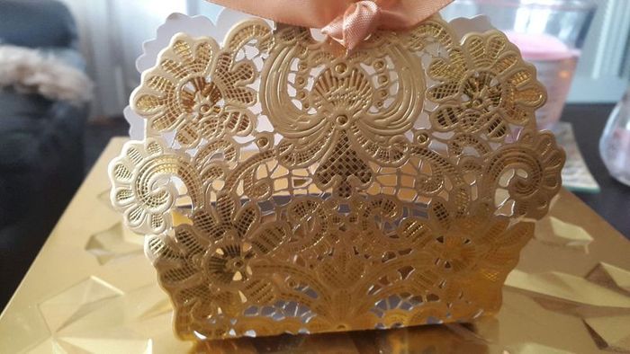Gold lace effect favor Boxes