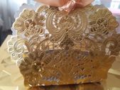 Gold lace effect favor Boxes