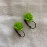 Green Rose Earrings Image 2