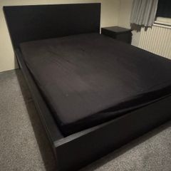 IKEA MALM King Size Bed with 3 Storage Drawers and Bedside Cabinet