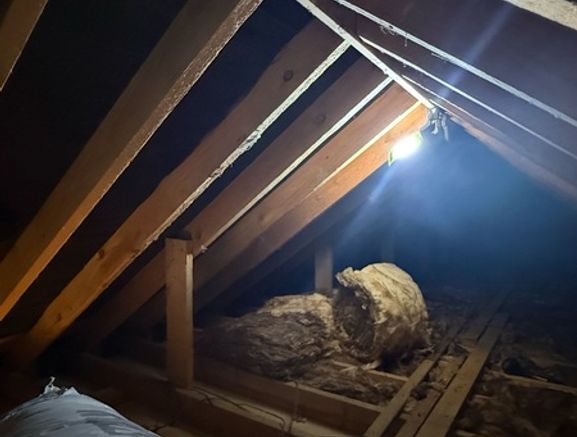 attic clean out , retrofit insulation