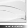 Panels 13 Pack Wall Panels PVC Decorative Wall Panels for 32 sqft Area Wall Panels for Interior Wall Decor Big Wave Style 3D Wall Tiles White 3D Wall Art Paintable Modern Wall Panel (FREE SHIPPING) Image 2