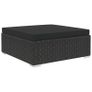 5 Piece Garden Lounge Set with Cushions Poly Rattan Black Image 4