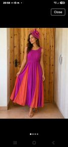 Purple and Orange dress