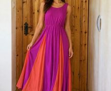 Purple and Orange dress