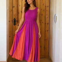 Purple and Orange dress