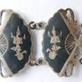 Vintage SIAM STERLING Silver 8 Panel Fan Bracelet L 7" - 20,36g Image 6