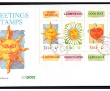 1994 Ireland Greetings Booklet Commemorative Stamps An Post First Day Cover (FDC)