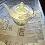 Japanese Kutani Porcelain 15pc Tea Set hand-painted landscape scene with gold gilded details Image 10