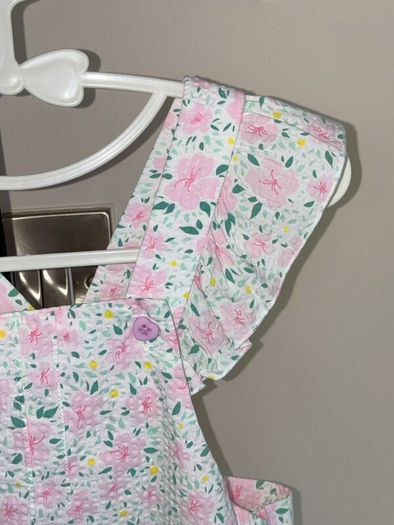 babyBaby Girls Pink & White Floral Dungarees & Long-Sleeved Top from Dunnes Stores