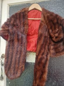 Vintage real mink brown cape (postage included)