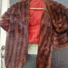 Vintage real mink brown cape (postage included)