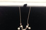 Silver 925 Necklace W/ Pearl and CZ Pendant