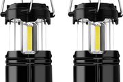 2 x Camping Lantern Battery Operated Portable LED Camping Lamp with Foldable Hook, Tent Lights Waterproof Outdoor Hanging Lamp for Emergency, Hiking, Fishing, Camping Accessories (FREE POSTAGE)