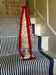New 52cm high baroque style wood effect resin tree with exaggerated ribbon