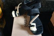River Island black dressy mules size 4