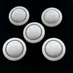 Retro White Buttons