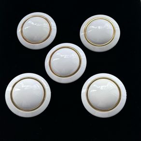 Retro White Buttons