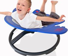 Sensory Spinning Chair for Kids,Autistic Childs Swivel Chair,Sit and Spin Toy,Training Body Coordination,Metal Base Non-Slip Indoor and Outdoor Activity Spins Toys,Ages 3-12 (blue)