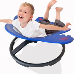 Sensory Spinning Chair for Kids,Autistic Childs Swivel Chair,Sit and Spin Toy,Training Body Coordination,Metal Base Non-Slip Indoor and Outdoor Activity Spins Toys,Ages 3-12 (blue)