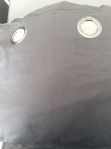 Heavy lined curtains ring top size 90x 90 "Grey velvet .Only used for a short time .From Dunnes .35 euro