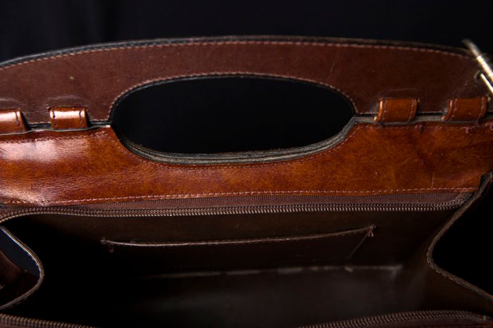 Vintage Brown Leather Handbag